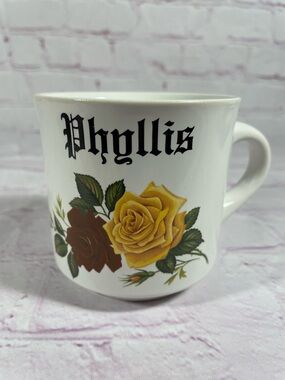 Vintage Old English Phyllis Rose Floral Papel Ceramic Mug